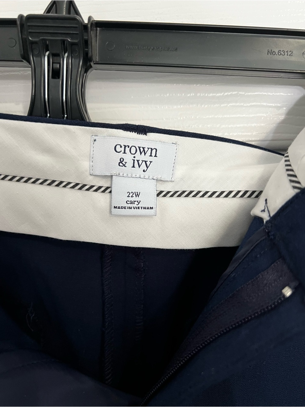crown & ivy Men's Navy Dress Pants - Picture 3 of 5